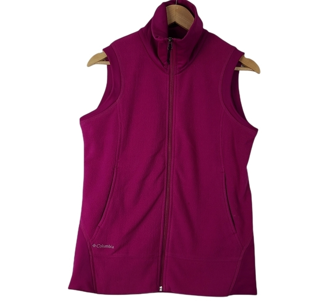 Columbia Fleece Vest Jacket Bright‎ Pink Medium